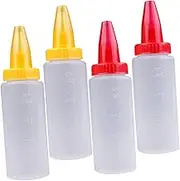 Abaodam DIY Cake Decorating Kit 4pc Household Squeeze Bottles for Icing Cookie Baking Dispensing Baking Accessory Random Color