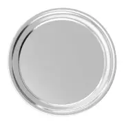 Large Stainless Steel Round Serving Tray,Metal Silver Bar Tray for Displaying...