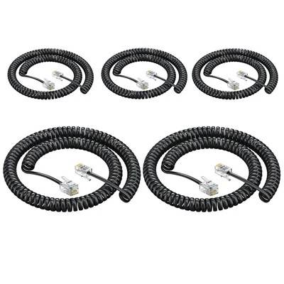 Telephone Handset Cord,Coiled Wire 8Ft Uncoiled / 1.4Ft Coiled Landline Phone...