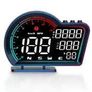 GPS HUD Car Digital Speedometer KMH MPH HeadUp Display Overspeed Alarm Accessory