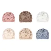 Newborn Girl Boy Hat Bibies Hat Big Bow Knit Infant Headbands Winter Babies Hat