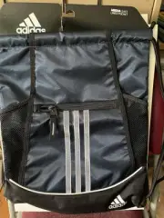 ✅Adidas Alliance II Sackpack, Blue, Zipper Pocket Drawstring (MSRP $18)