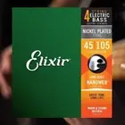 Elixir Bass Guitar Strings 45-105 Nickel Plated Steel Nanoweb Coat High Quality