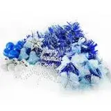 摩達客★聖誕裝飾配件包組合~藍銀色系 (2尺(60cm)樹適用)(不含聖誕樹)(不含燈)