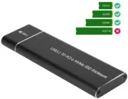 Aluminum PCI-E NVMe M.2 SSD (M Key) to Type-C USB Type C External Enclosure Case