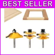 Premium 3PCS 1/4" Shank Router Bit Set for Exquisite Cabinet Door Crafting