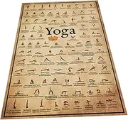 Totority Canvas Yoga Posture Wall Picture Wear Resistant Home Decor for Gym Yoga Studios Art Print for Decorating Inspiring Practice