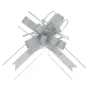 10pcs 11" Large Pull Bow Gift Wrapping Big Organza Bows Ribbon Grey