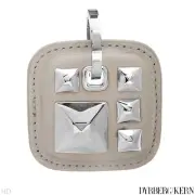 DYRBERG/KERN of DENMARK! Mandy Collection New Silver Finish Pendant With Leather