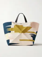 [LOEWE] LOEWE - Puzzle Fold Xl Leather-trimmed Canvas-jacquard Tote - Multi - One size One size Multi