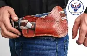 Custom Hand Made LEATHER SHEATH FOR FOLDING POCKET KNIFE - ZS 02