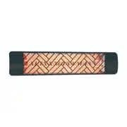 4000 Watt Electric Infrared Dual Element Heater-240 Voltage-Black Finish-Chevron