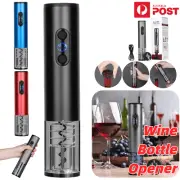 Automatic Wine Bottle Opener Electric Corkscrew Kit Cordless Cork Remover Set AU