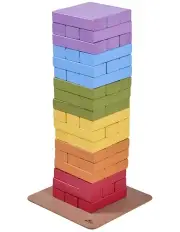 [Jenjo] Rainbow Giant 54 Wooden Blocks Height 63cm
