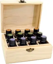Essential Oil Organizer | Wooden Essential Oil Storage Box | 12 Compartments Essential Oil Holder Protects Your Oils from Damaging Sunlight Shwing