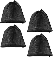 GANAZONO 2pcs Swimming Pool Strainer Net Pool Filter Bag Drawstring Pond Pump Filter Mesh Bag Large Pump for Outdoor Pond Black 31x41cm