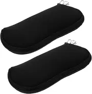 [WOFASHPURET] 2pcs Sunglasses Storage Bag Travel Glasses Storage Bag Diving Glasses Case Sunglasses Travel Kit Eyeglasses Case Eyewear Pouches Eyeglasses Holder Black Neoprene