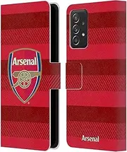 Head Case Designs Officially Licensed Arsenal FC Training Red Crest 2 Leather Book Wallet Case Cover Compatible with Galaxy A52 / A52s / 5G (2021)