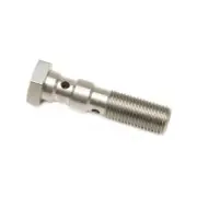 Aeroflow AF305-03L Double Banjo Bolt 3/8 X24 Stainless 40mm Long