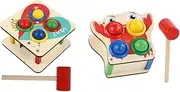 FOYTOKI 2Sets Wooden Beating for Hand Eye Coordination Development Creative Plaything for Safe and Design for Early Learning Activities