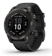 Garmin fēnix® 7 Pro – Sapphire Solar Edition, Carbon Gray DLC Titanium with Blac