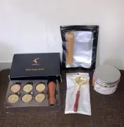 6 Roses Wax Seal Stamp Kit Spoon and Gold Wax