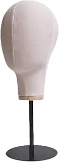 Generic Portable Hat Stand with Canvas Mannequin Head Design, High Base, as described