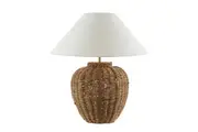 Amalfi Amaya Table Lamp Woven Seagrass Base Study Reading Bedside Lamp