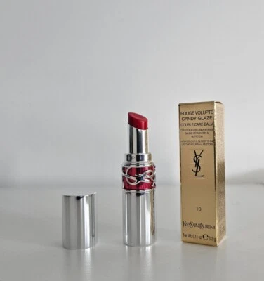 YSL Rouge Volupte Shine Candy Glaze Colour Lipstick Shine 10 Red Crush. BNIB.