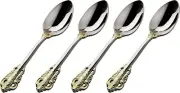 Godinger Baroque Appetizer Dessert Spoon Set - set of 4 - New Inbox