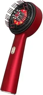 Multi-functional Red Hair Brush, Cordless Electric Shiatsu Hair Brush, Deep Scalp Massage Comb for Muscle Relax