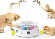 3-in-1 Automatic Cat Fluttering Butterfly Moving Feather Track Balls USB Powered