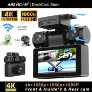 4K Dash Cam Car DVR 4 Channel Front Left Right Rear WiFi Driving Camera Recorder