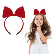 Bow Headbands Red Bowknot Hair Band Fashion Cute Hair Hoop Big Bowknot Headdress