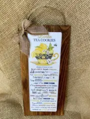 RB12-Recipe board, Lemon Tea Cookies recipe, kitchen decor, wall hanging