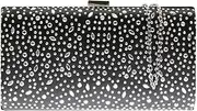 [Girly HandBags] Womens Satin Hard Case Clutch Bag Gemstones Drops Party Evening Bag