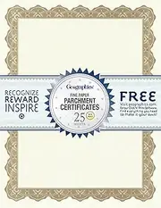 Geographics® 30% Recycled Blank Parchment Certificates, 8 1/2" x 11", Optima Gold, Pack of 25