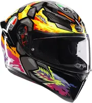 AGV K1 S Bezzecchi, full face helmet , color: Black/Grey/Yellow/Pink , size: XXL