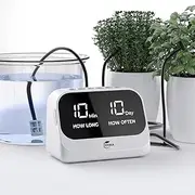 Automatic Watering System for Potted Plants, Plant Waterer with Smart Programmable Timer, Waterproof LED Display & Large Capacity Battery, Precise Distribution of Water (White)