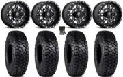 Fuel Lethal 15" Wheels Black 30" Intersect Tires Polaris RZR XP 1000 / PRO XP