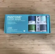 Pantone Coffee Series 4 espresso cups/saucers 8-piece set Whitbread Wilkinson