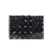 Catzon 100 Pcs Christmas Ball Ornaments Set for Xmas Tree Decor-Black