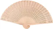 Wooden Hand Fan Foldable,Sandalwood Scented Hand Held Folding Fans,Hand Fans for Wedding Decoration HomeBaby Shower & Wedding Favors& &