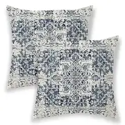 BETGINY Boho Pillow Covers 16x16 and White Ethnic 16" x 16" (Pack of 1) Blue