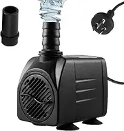 Submersible Pump, 400L/H 8W Quiet Water Pump, Mini Aquarium Adjustable Water Pump for Gardening, Wigwams, Fish Tanks, Gardens, Fountains, with two Diameter Nozzles