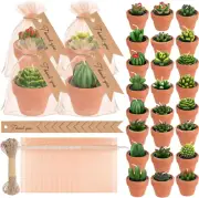 MTLEE 24 Pcs Succulent Tealight Candles - Bulk Baby Shower & Party Pack with Ter