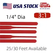 Heat Shrink Tubing 3:1 Ratio Wire Protection Sleeve 1/4" Dia Waterproof Kits