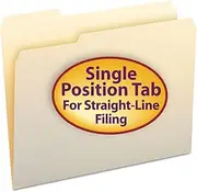 New-Smead 10331 - File Folders, 1/3 Cut First Position, One-Ply Top Tab, Letter, Manila, 100/Box - SMD10331