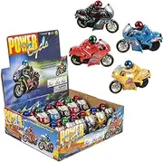 12 PCS Motorcycle Toys for Kids | 5.5" Push and Go Friction Powered Mini Moto Bike with Rider, Bulk Pack Party Favors Supplies