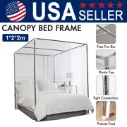 1*2*2m 4-Corner Bed Canopy Frame Post Bracket Mosquito Netting Curtain Support